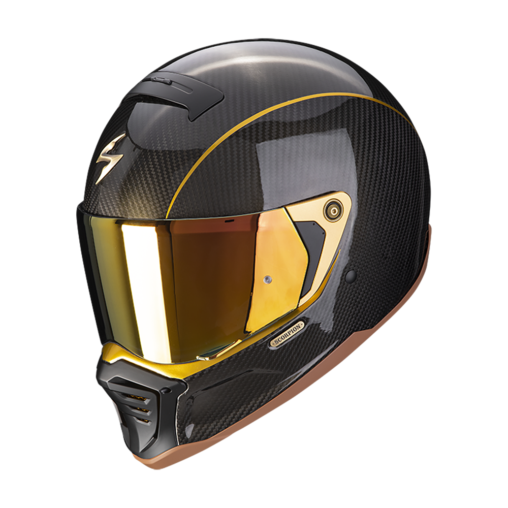 Casco Scorpion Exo-Hx1 Carbon Se Negro-Oro