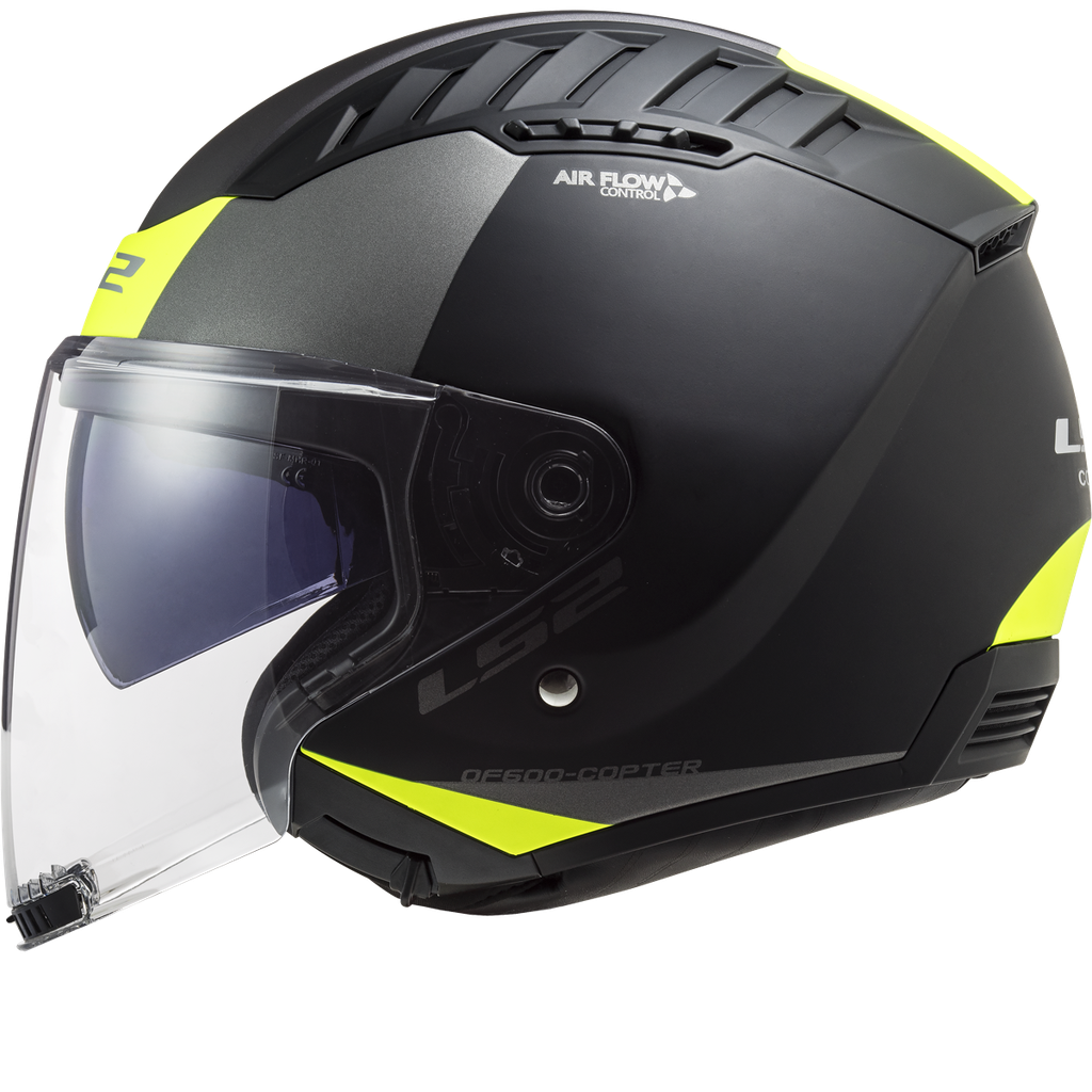 [366002111XS] LS2 OF600 COPTER II URBANE M.BLACK H-V YELLOW-06 (XS)
