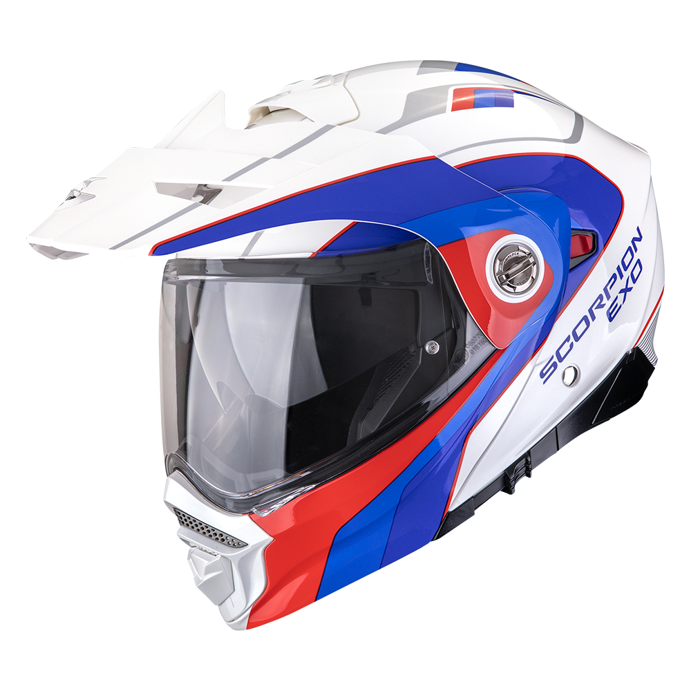 [89-523-359-02] Casco Scorpion Adx-2 Kamps Blanco-Rojo-Azul (XS)