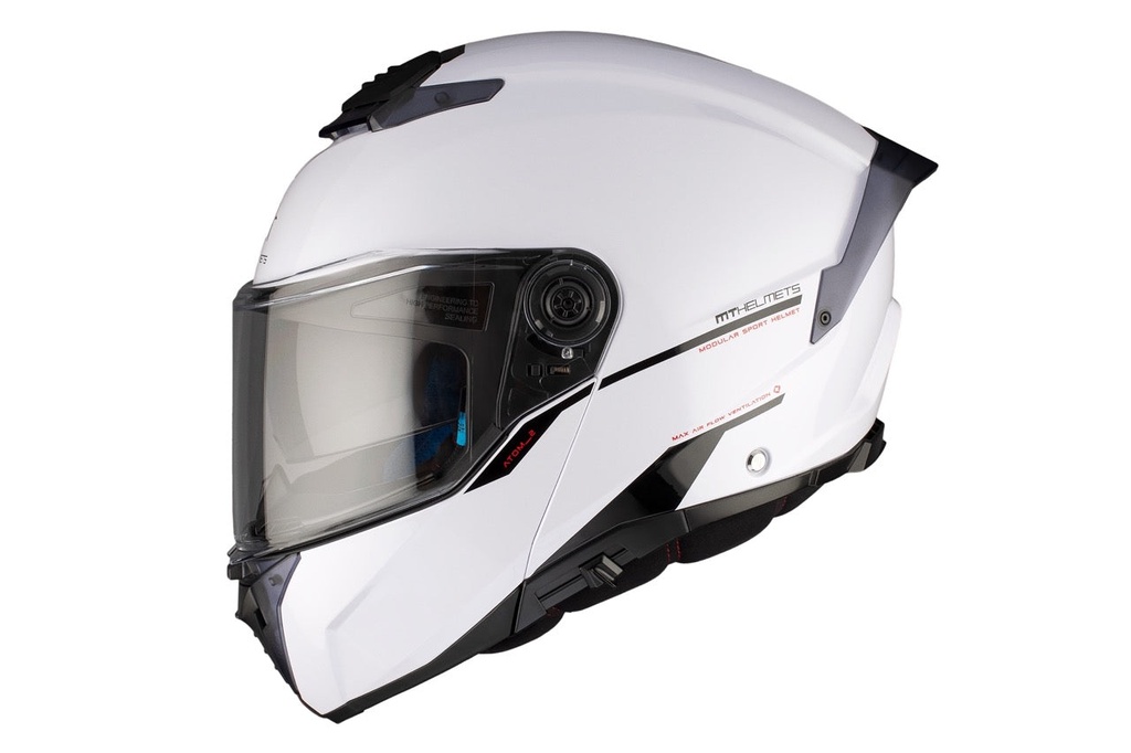 [13350000003] Casco Modular MT FU404SV ATOM 2 SV SOLID A0 BRILLO Blanco (XS)