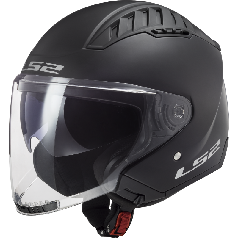 Casco Moto Jet LS2 OF600 Copter II Mate Negro