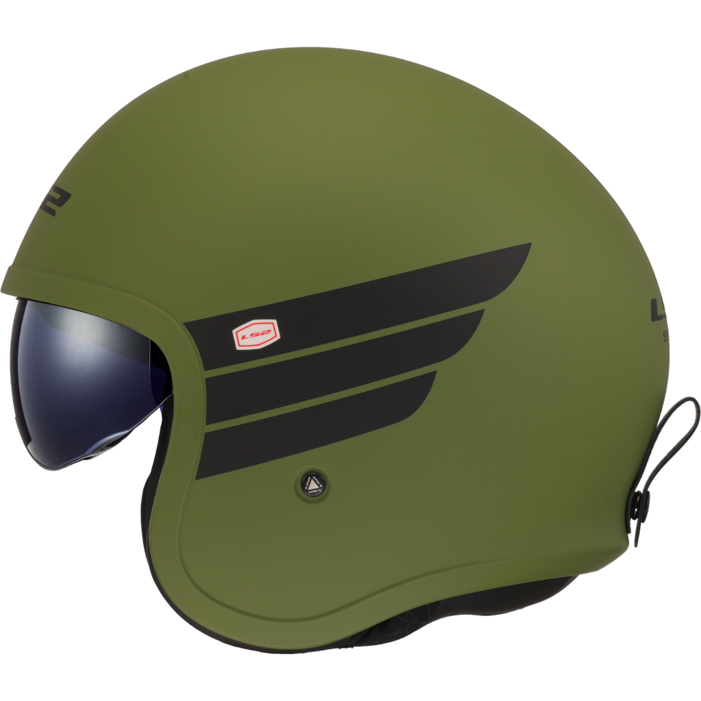 [365992162XS] LS2 OF599 SPITFIRE II RETRO M.MILITARY GREEN-06 (XS)