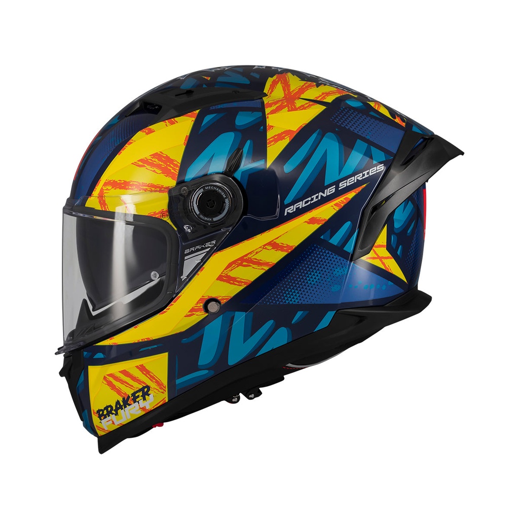[1346C3921713] Casco Integral MT FF128SV BRAKER SV FURY C17 BRILLO (XS)