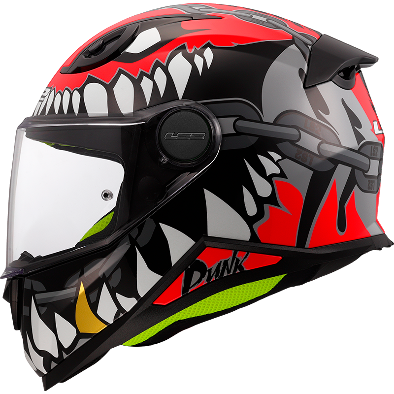 [168122132S] Casco Moto Integral LS2 FF812 Kid Punk Gris Rojo (S)