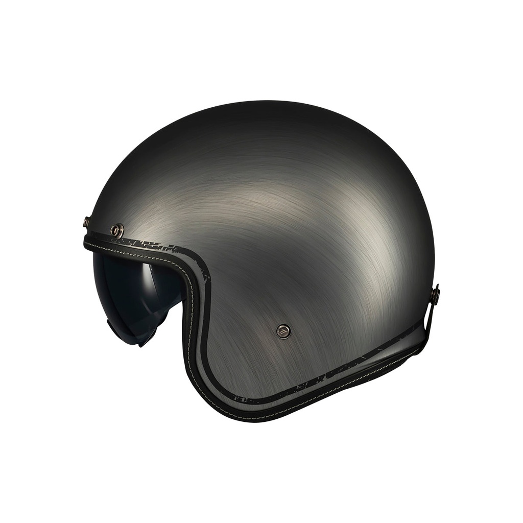 [1339C360233] Casco Jet MT OF507SV B LEMANS 2 SV S SCRATCHED CHROME A2 MATE Gris (XS)