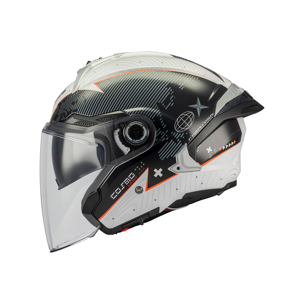 [1361D07A1103] Casco Jet MT OF515SV COSMO SV LAYOUT A1 BRILLO (XS)