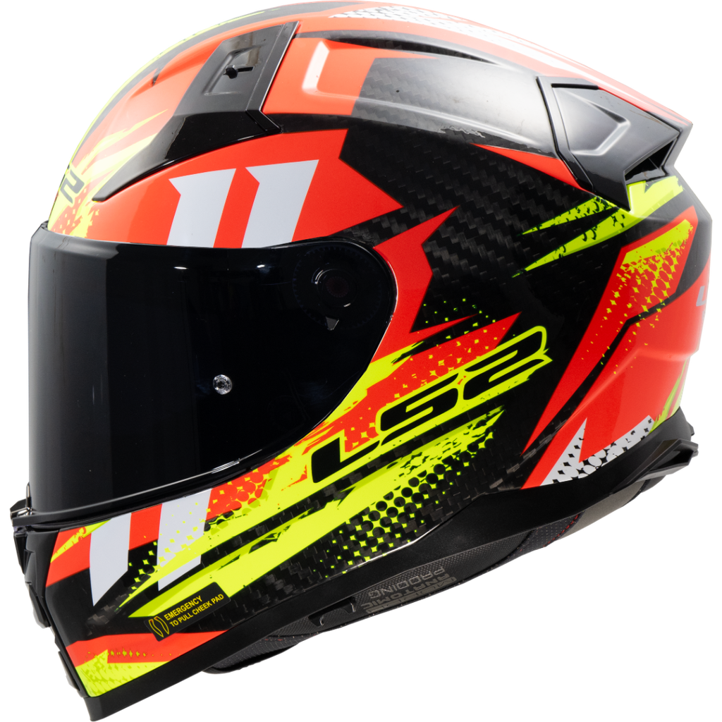 Casco Moto Integral LS2 FF811 Vector II C Tantic Rojo Amarillo