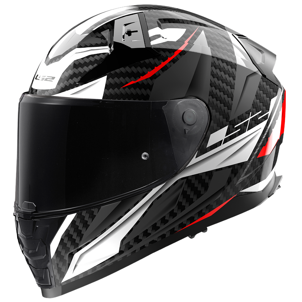 Casco Moto Integral LS2 FF811 Vector II C Savage Blanco Rojo Gris