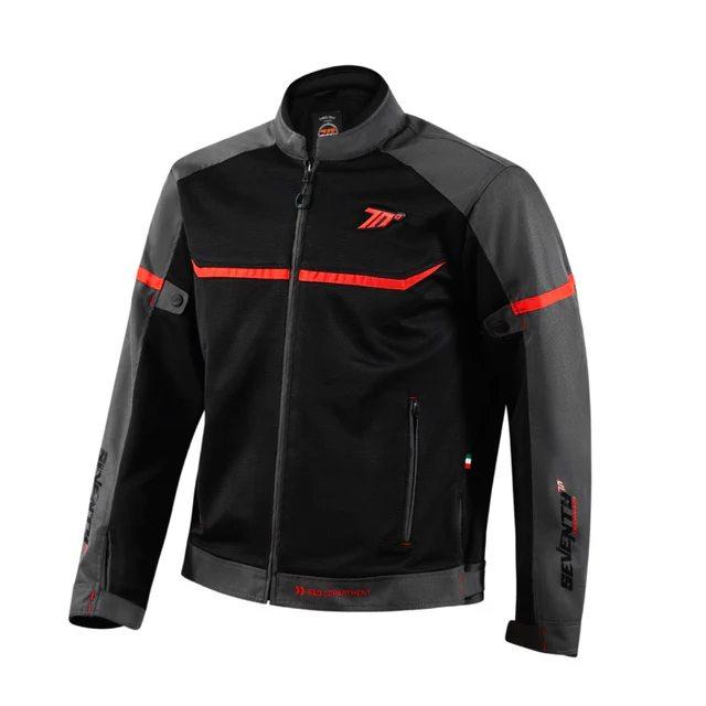 [SD22030144] Chaqueta SEVENTY SD-JR30.1 MOJAVE hombre Negro/Rojo (S)