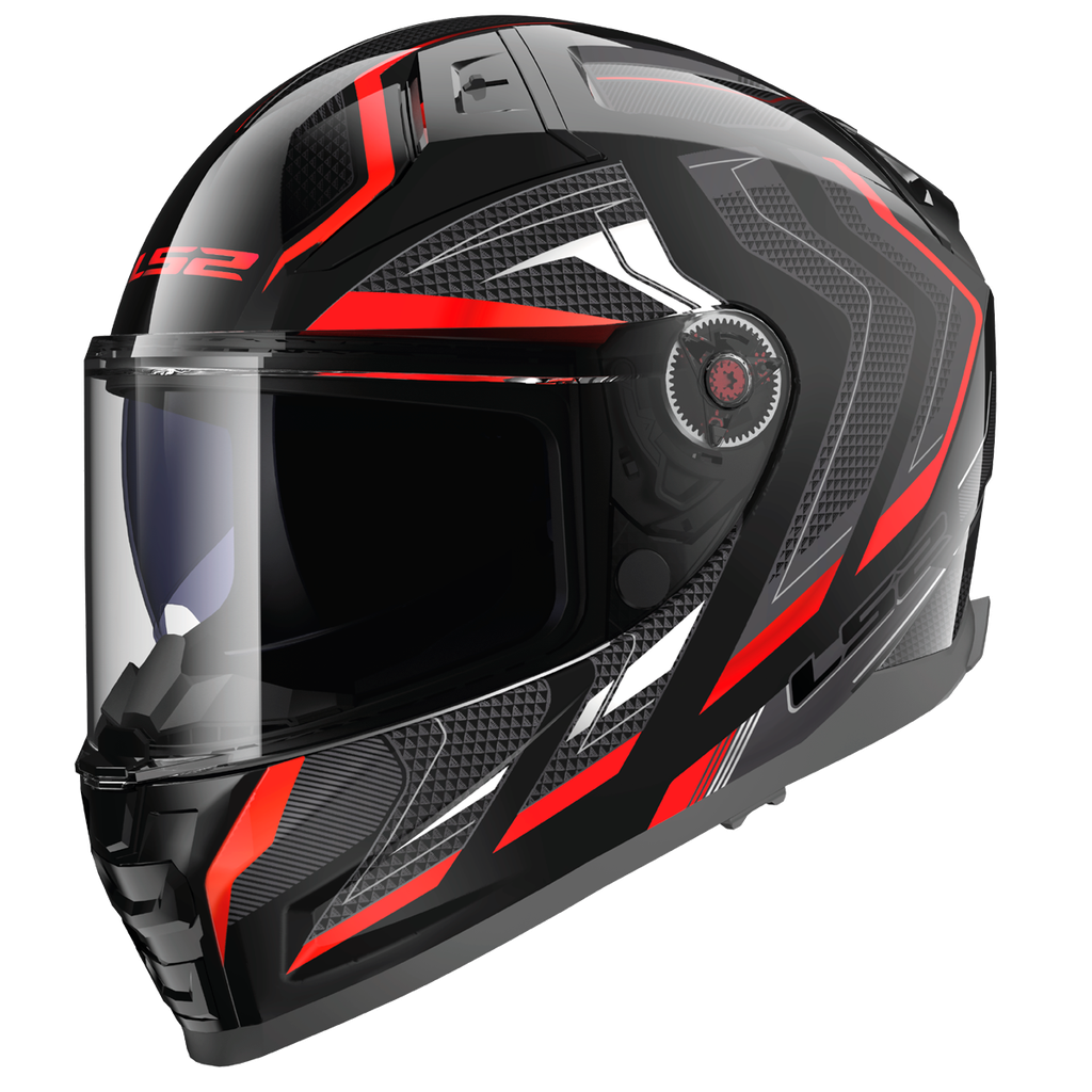 [168112932XXS] Casco Moto Integral LS2 FF811 Vector II Alizer Negro Rojo (XXS)