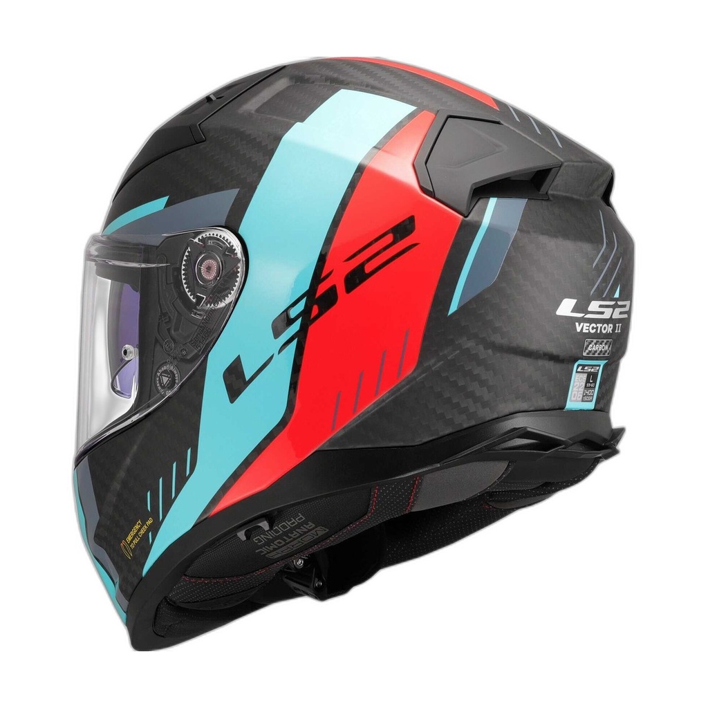 [168112923XXS] Casco Moto Integral LS2 FF811 Vector II Alizer Mate Negro Azul (XXS)