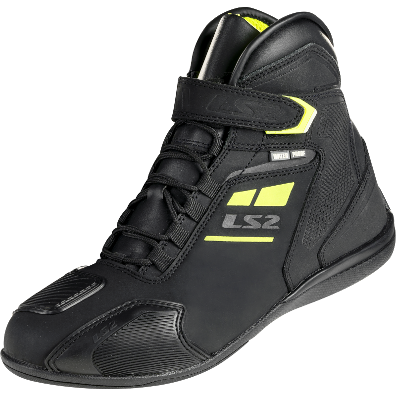 [71030T115439] Botas Moto LS2 Garra Hombre WP Negro Amarillo (39)
