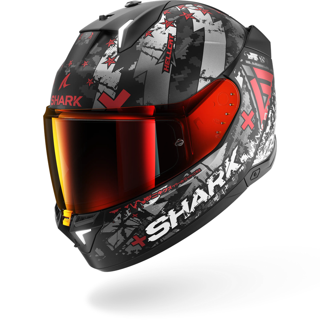 [HE0829EKURXS] Casco Shark Skwal I3 Hellcat Negro Mate KUR (XS)