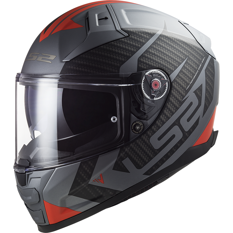 [168112031XXS] Casco Moto Integral LS2 FF811 Vector II Splitter Mate Titanio Rojo (XXS)