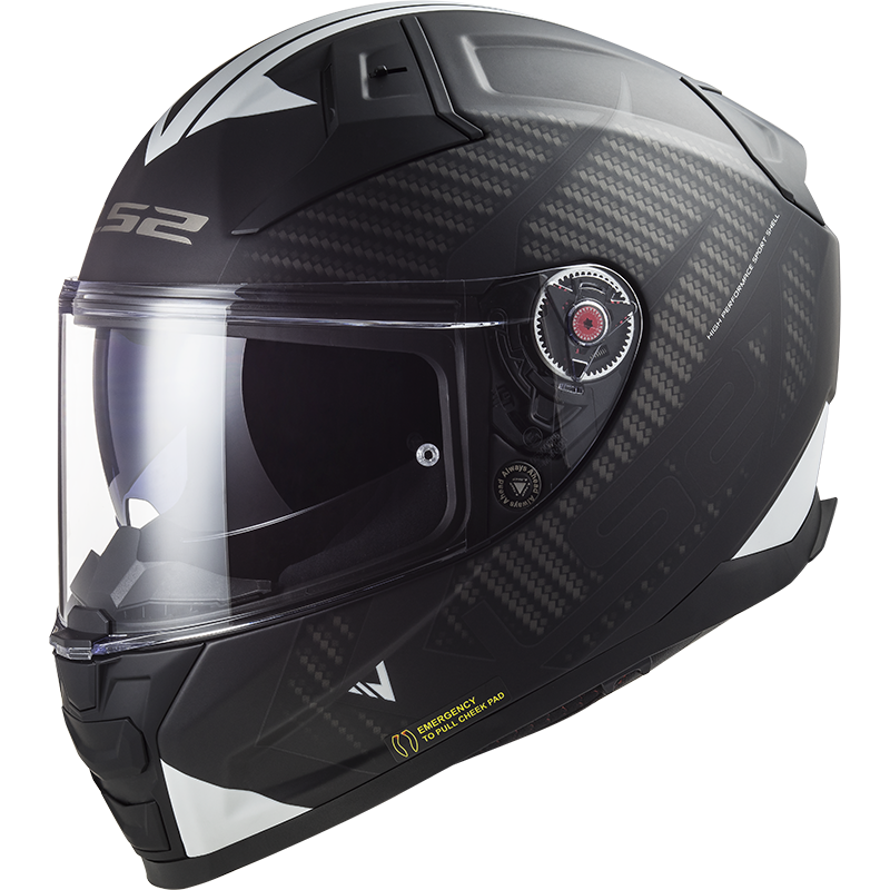 [168112012XXS] Casco Moto Integral LS2 FF811 Vector II Splitter Negro Blanco (XXS)