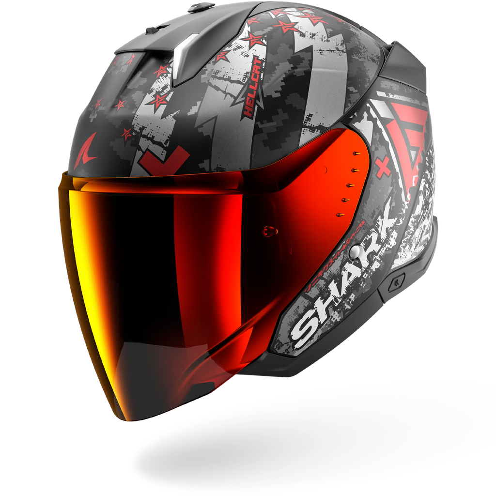 Casco Shark Skwal I3 Jet Hellcat Negro Mate KUR
