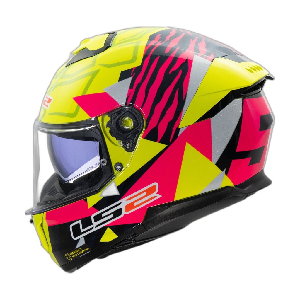 [168082812XS] Casco Moto Integral LS2 FF808 Stream II Drako Negro Rojo (XS)