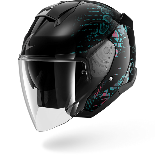 [HE3814EKVXXS] Casco Shark Skwal Jet Reptaia KVX (XS)