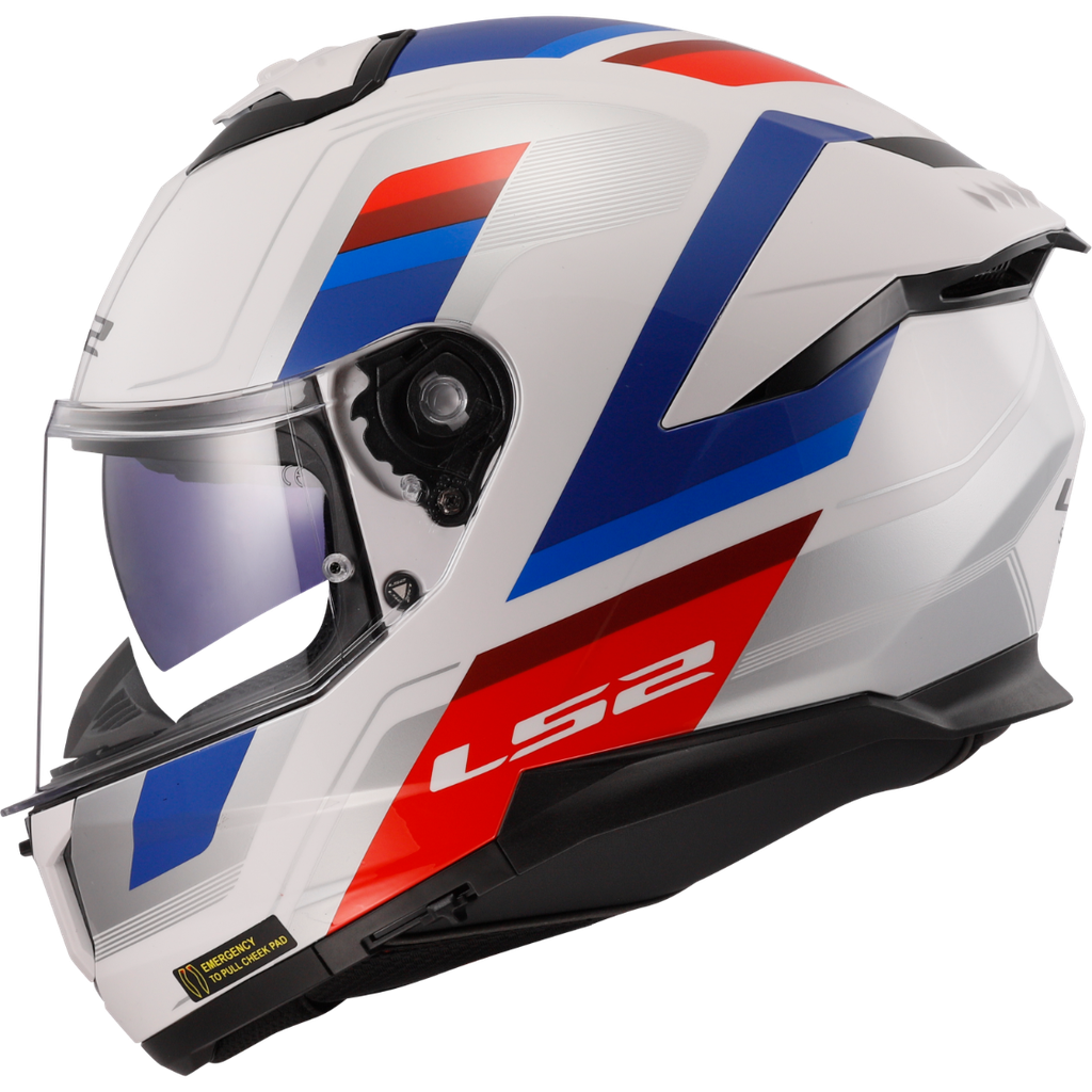 LS2 FF808 STREAM II VINTAGE RED-06 Blanco Azul