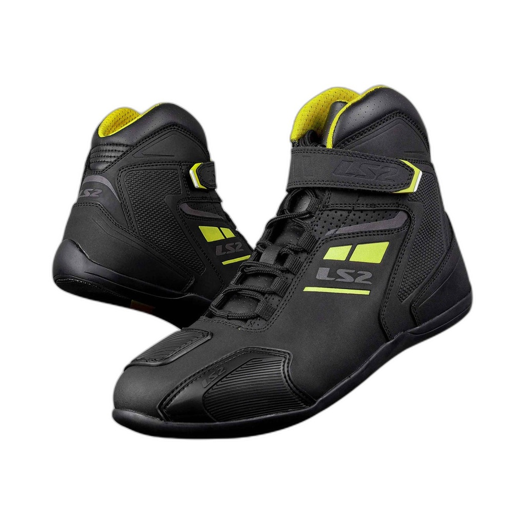 Botas Moto LS2 Garra Hombre Negro Amarillo