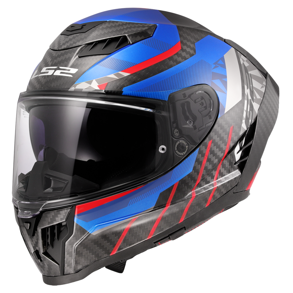 [168075226XS] Casco Moto Integral LS2 FF807 Dragon Trax Azul Rojo (XS)