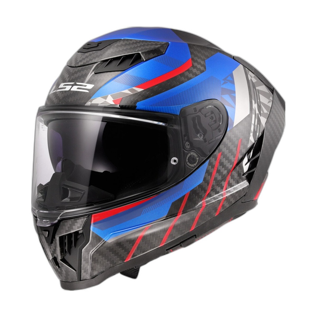 [168075226XS] Casco Moto Integral LS2 FF807 Dragon Trax Azul Rojo (XS)