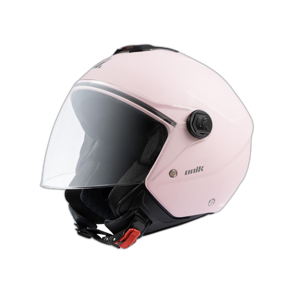 Casco Jet Unik Vertex DV con gafa baby pink