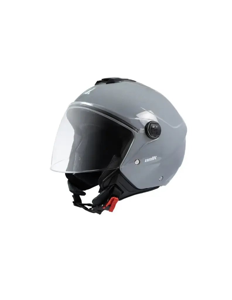 Casco Jet Unik Vertex DV con gafa gris nardo