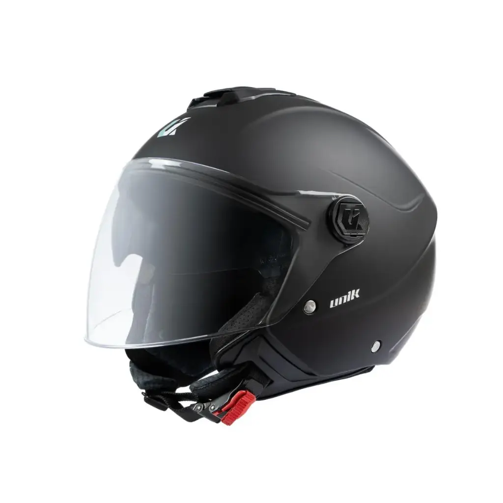 Casco Jet Unik Vertex DV con gafa negro mate (XS)