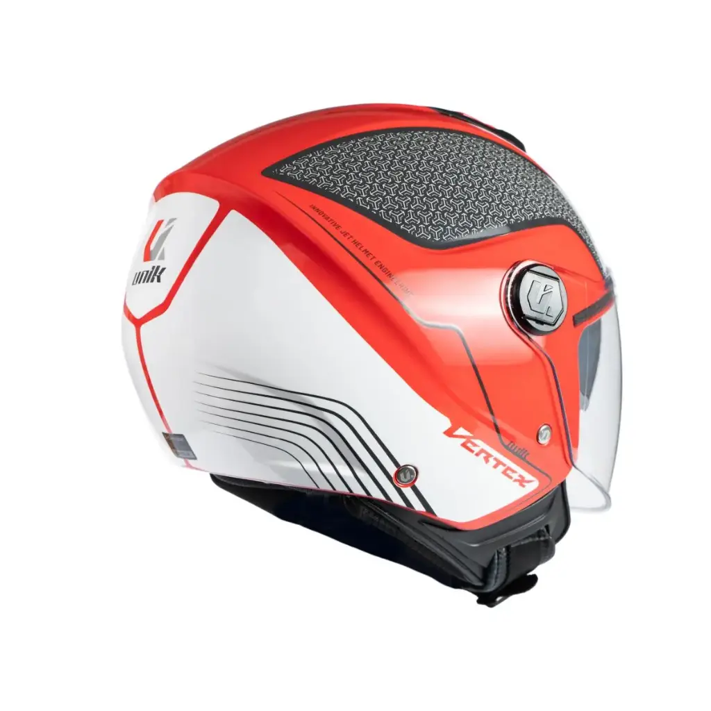 Casco Jet Unik Vertex Proton rojo y blanco (XS)