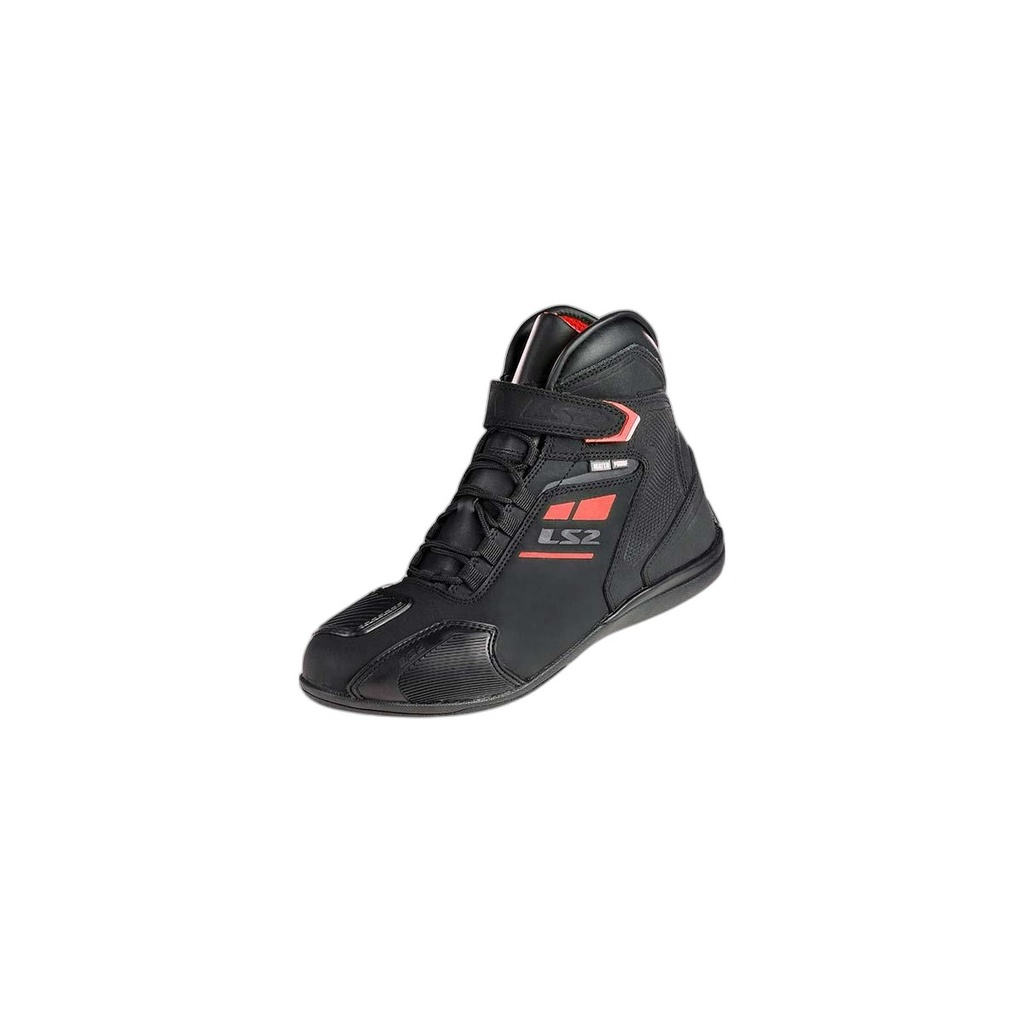 Botas Moto LS2 Garra Hombre Negro Rojo