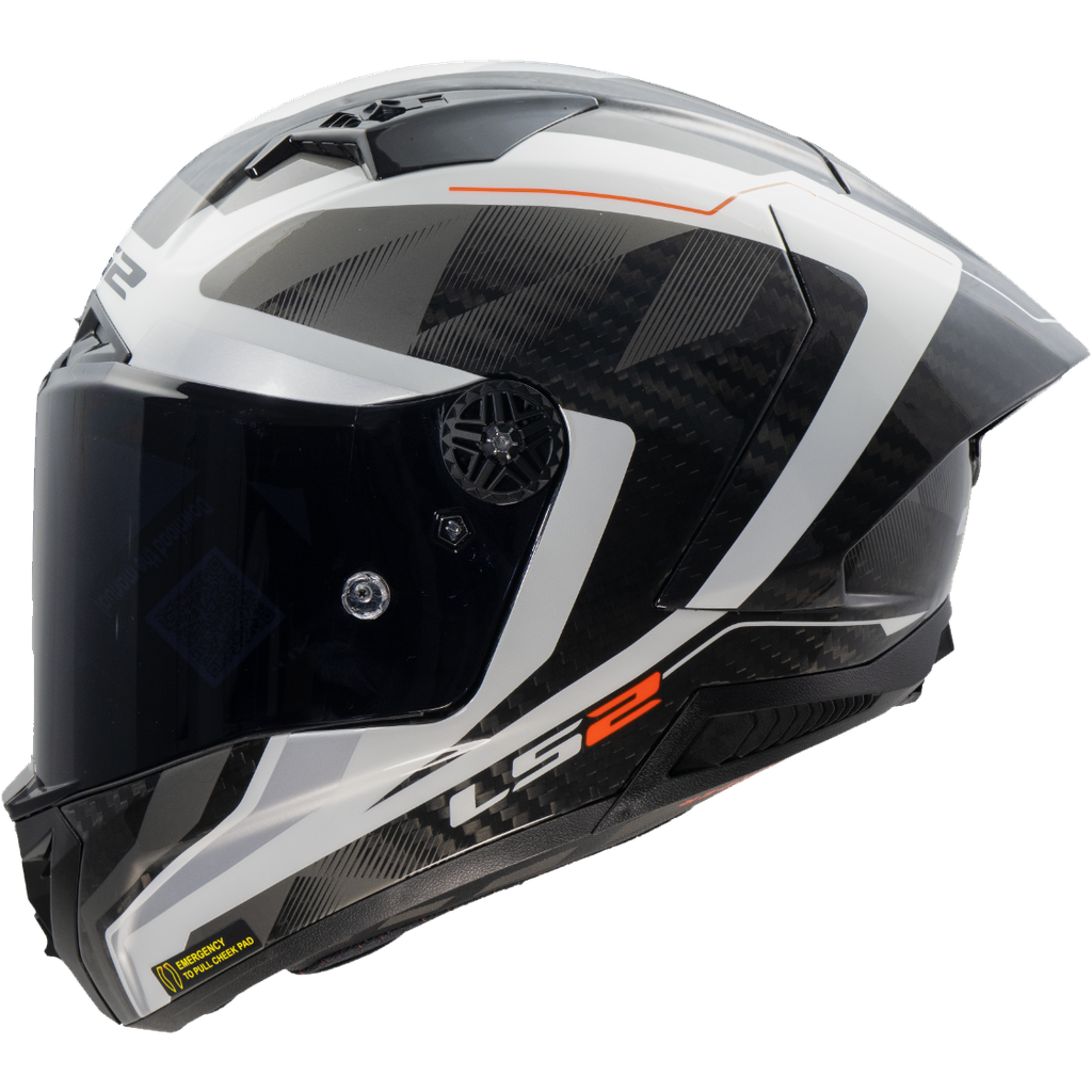 LS2 FF805 THUNDER GP AERO RAUTE GREY-06 Blanco