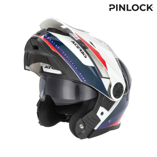 Casco Acerbis Rider Blanco Azul Rojo