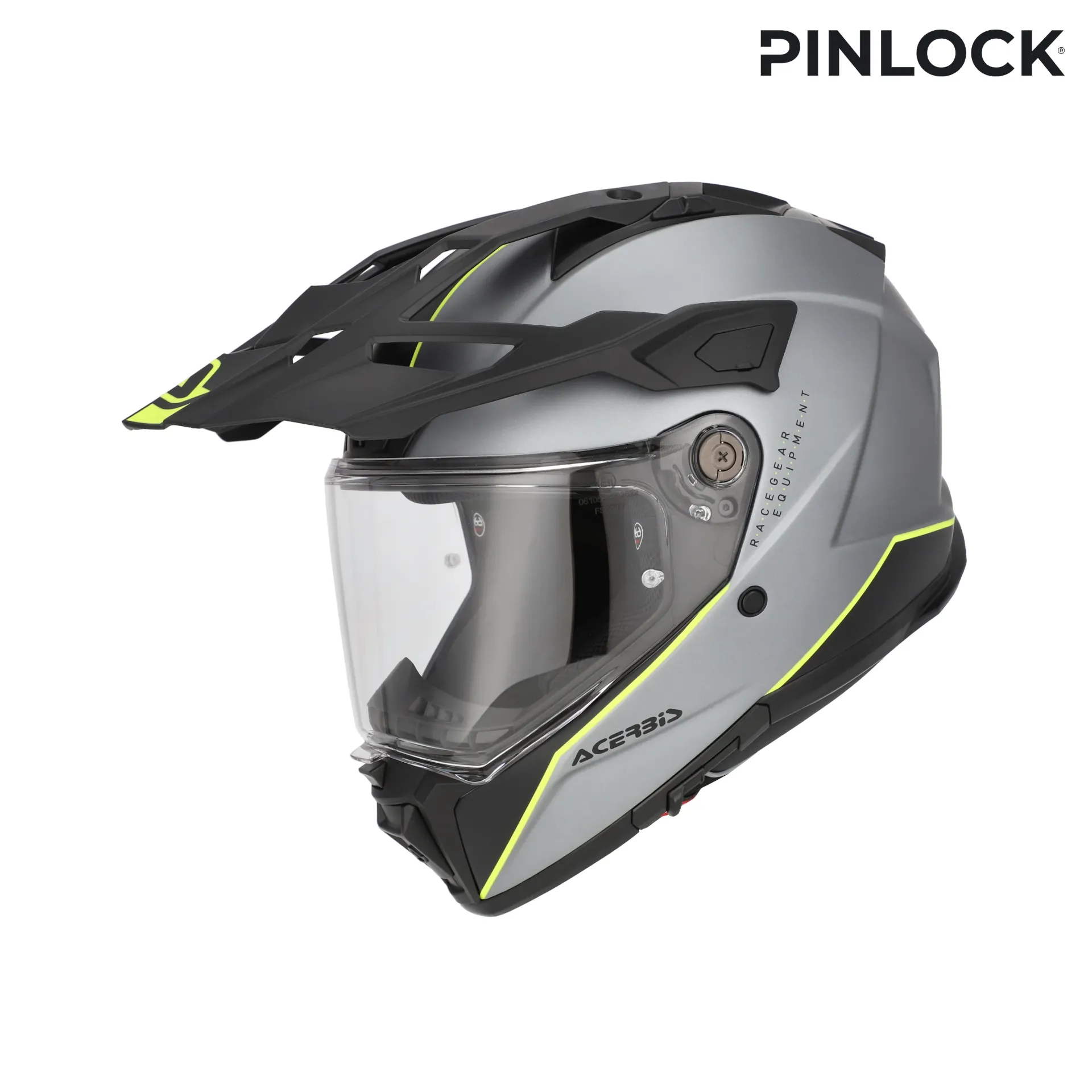 [26.630.290.061] Casco Acerbis Attack Gris Amarillo (XS)