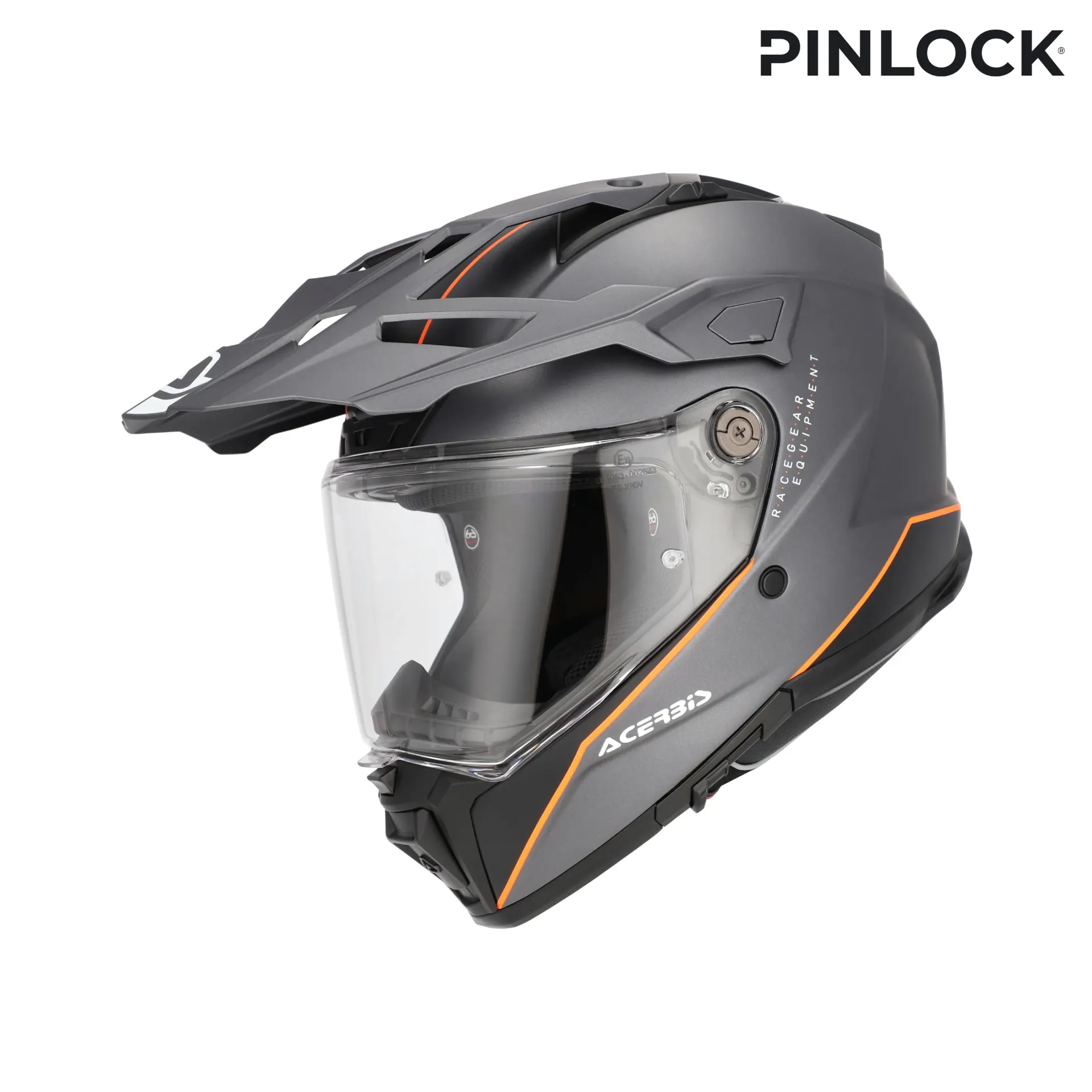 [26.630.799.061] Acerbis HELMET ATTACK GREY/ORANGE (XS)