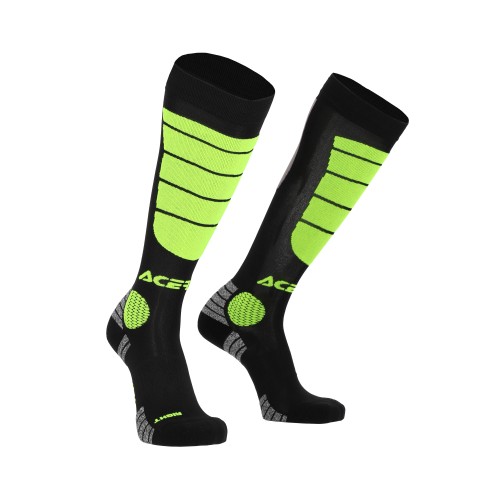 [21.633.318.069] Calcetines Acerbis MX Impact Negro/Amarillo (XXL)
