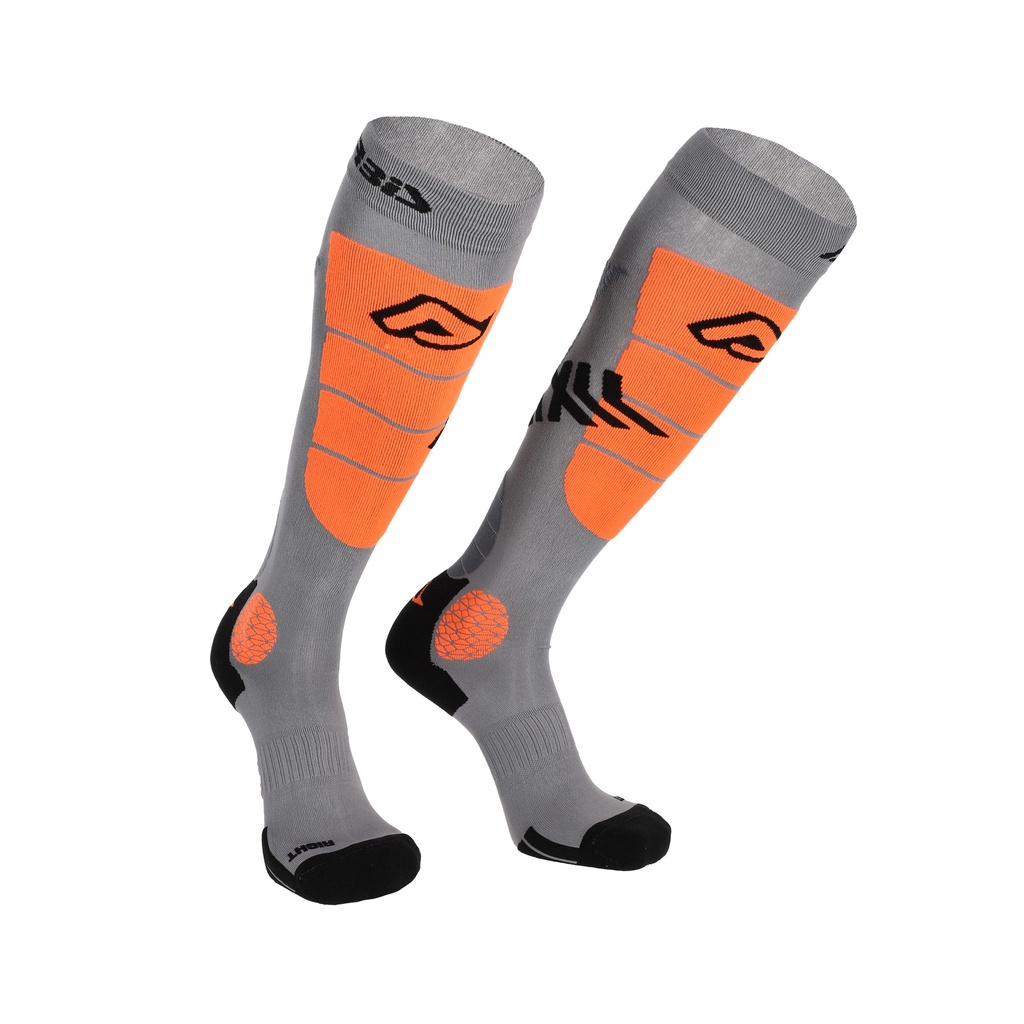 [26.706.150.069] Calcetines Acerbis MX Impact Ventilados Gris/Naranja (XXL)