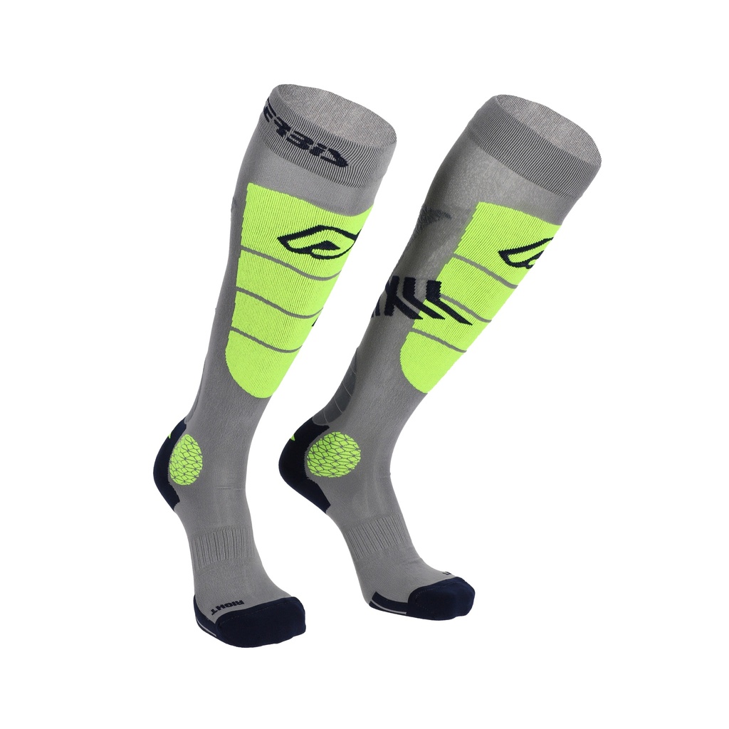 [26.706.290.069] Calcetines Acerbis MX Impact Ventilados Gris/Amarillo (XXL)
