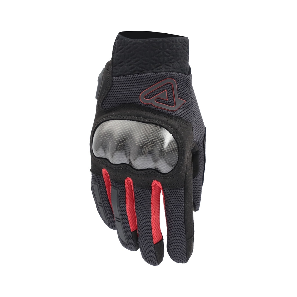 [26.129.323.061] Guantes Acerbis Ramsey MY Ventilados Pro Negro/Rojo (XS)