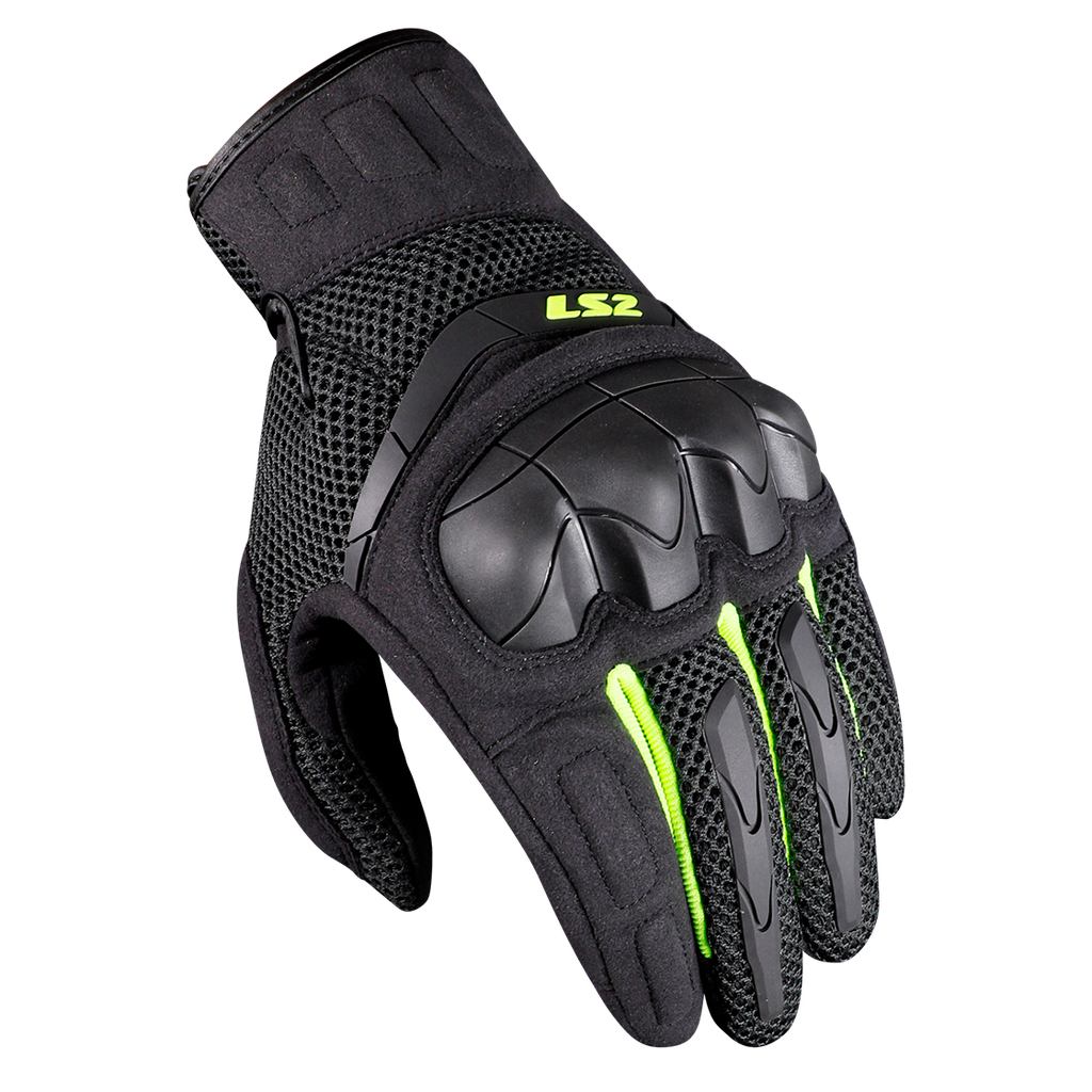 [70210S0104S] Guantes Hombre LS2 KUBRA H-V Antracita Amarillo (S)