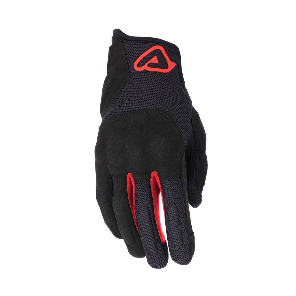 [24.869.323.061] Guantes Acerbis CE PYRAMID Negro/Rojo (XS)