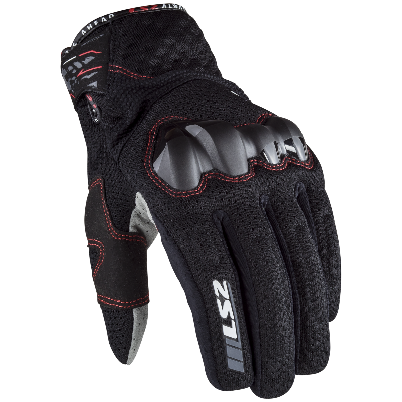 Guantes Moto LS2 Chaki Mujer Negro