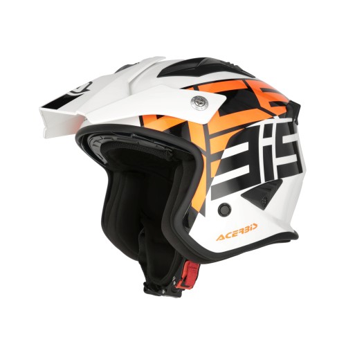 [26.602.229.061] Casco Acerbis Jet Aria Graphic Blanco/Naranja (XS)