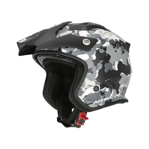 [26.602.293.061] Casco Acerbis Jet Aria Graphic Gris/Negro (XS)