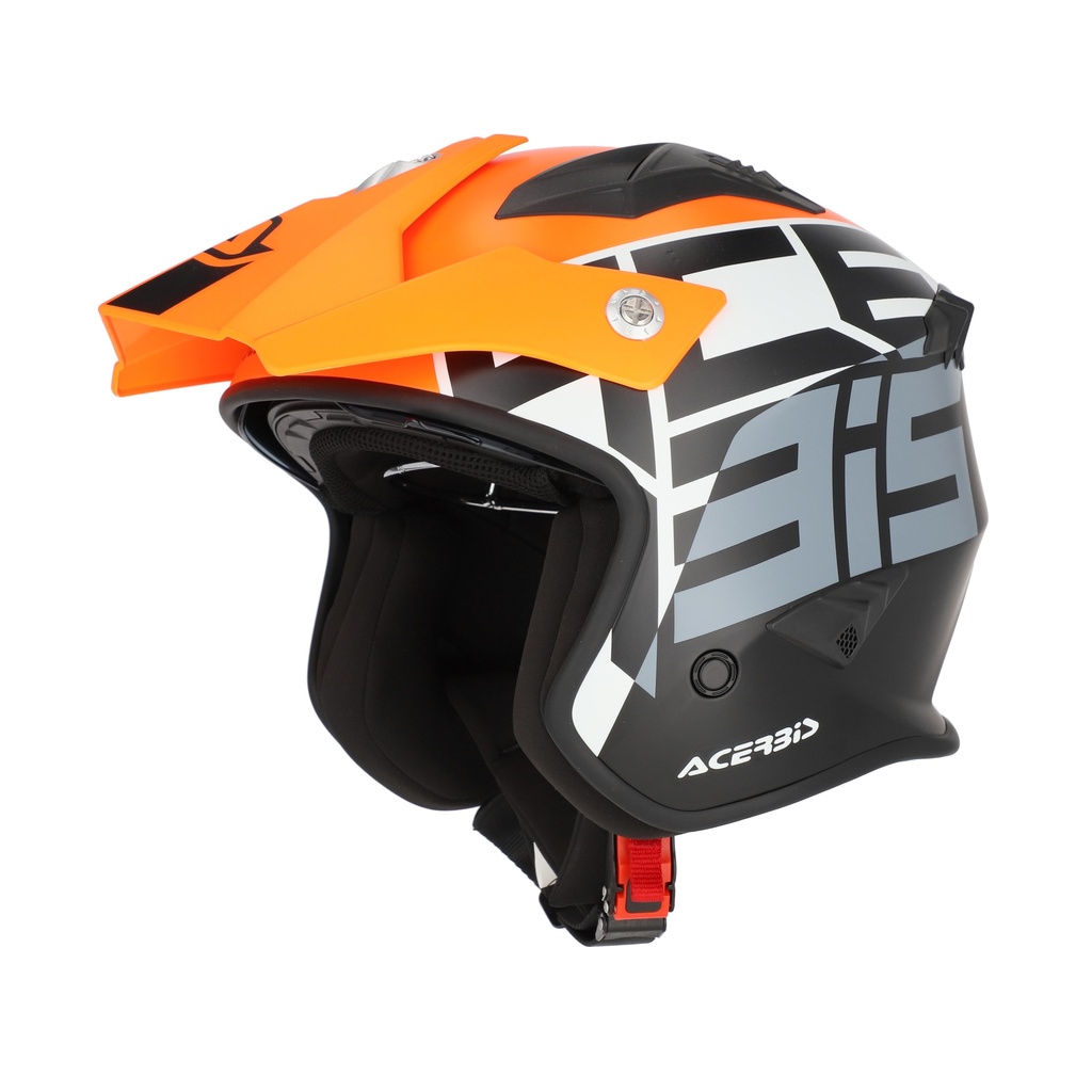 [26.602.442.061] Casco Acerbis Jet Aria Graphic Naranja Fluor/Negro (XS)