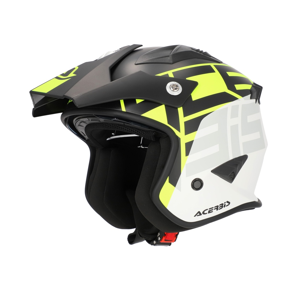 [26.602.457.061] Casco Acerbis Jet Aria Graphic Negro/Amarillo Fluor (XS)