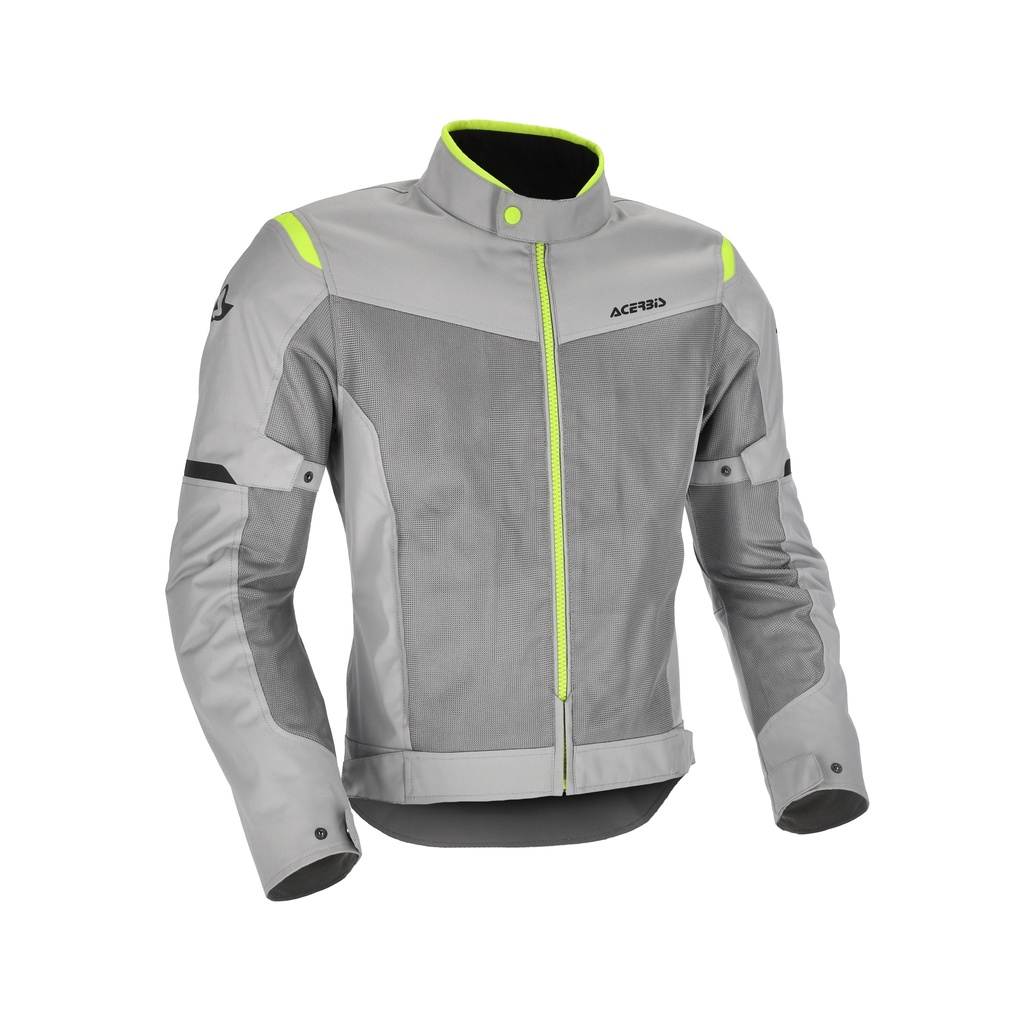 [26.149.290.062] Chaqueta Acerbis Ramsey Ventilado 2.0 CE Gris/Amarillo Fluor (S)