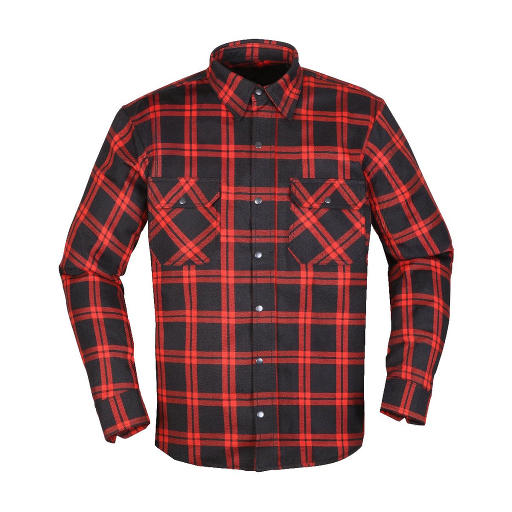 Modeka Colden Shirt Negro/Rojo