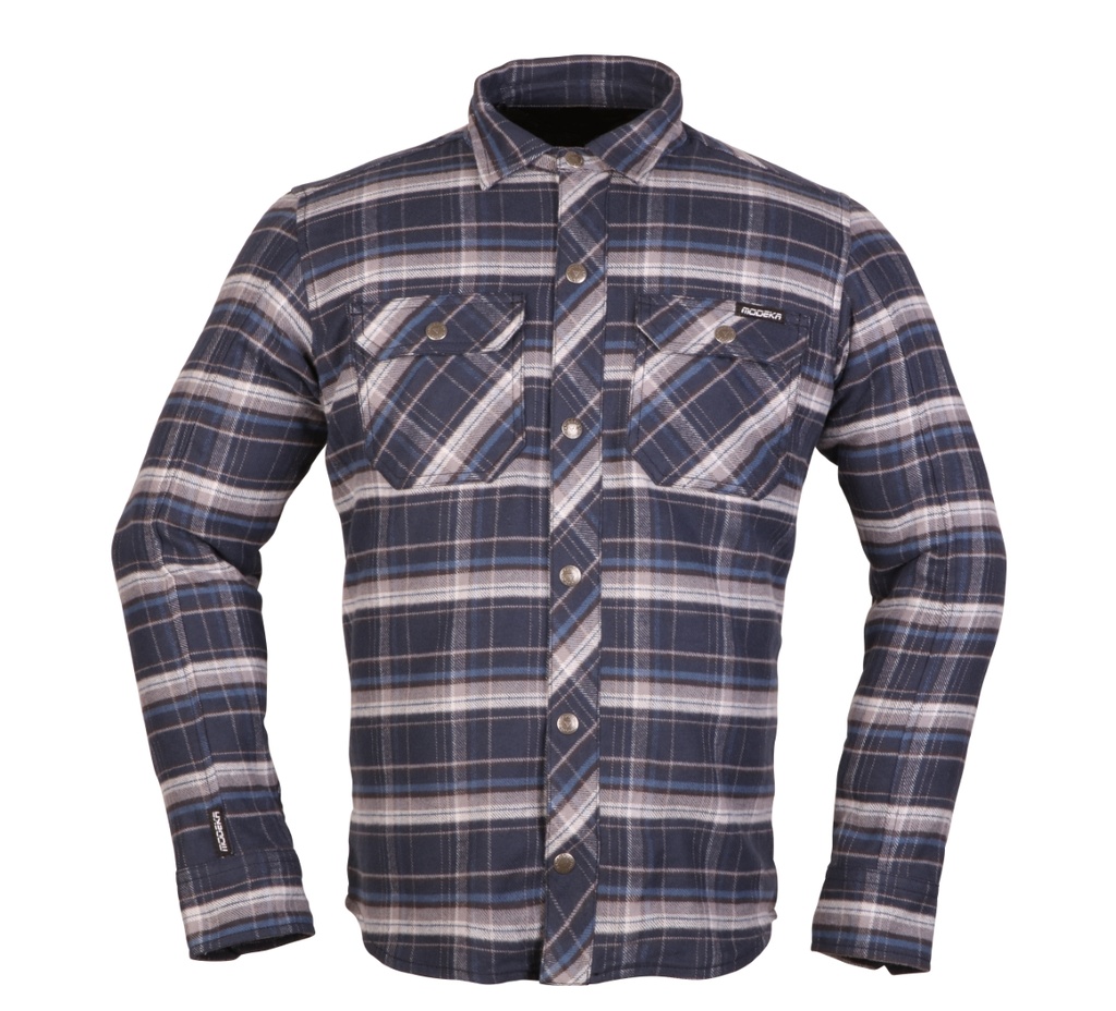[086780 70 S] Modeka Flanellhemd Nooner Azul/Beige (S)