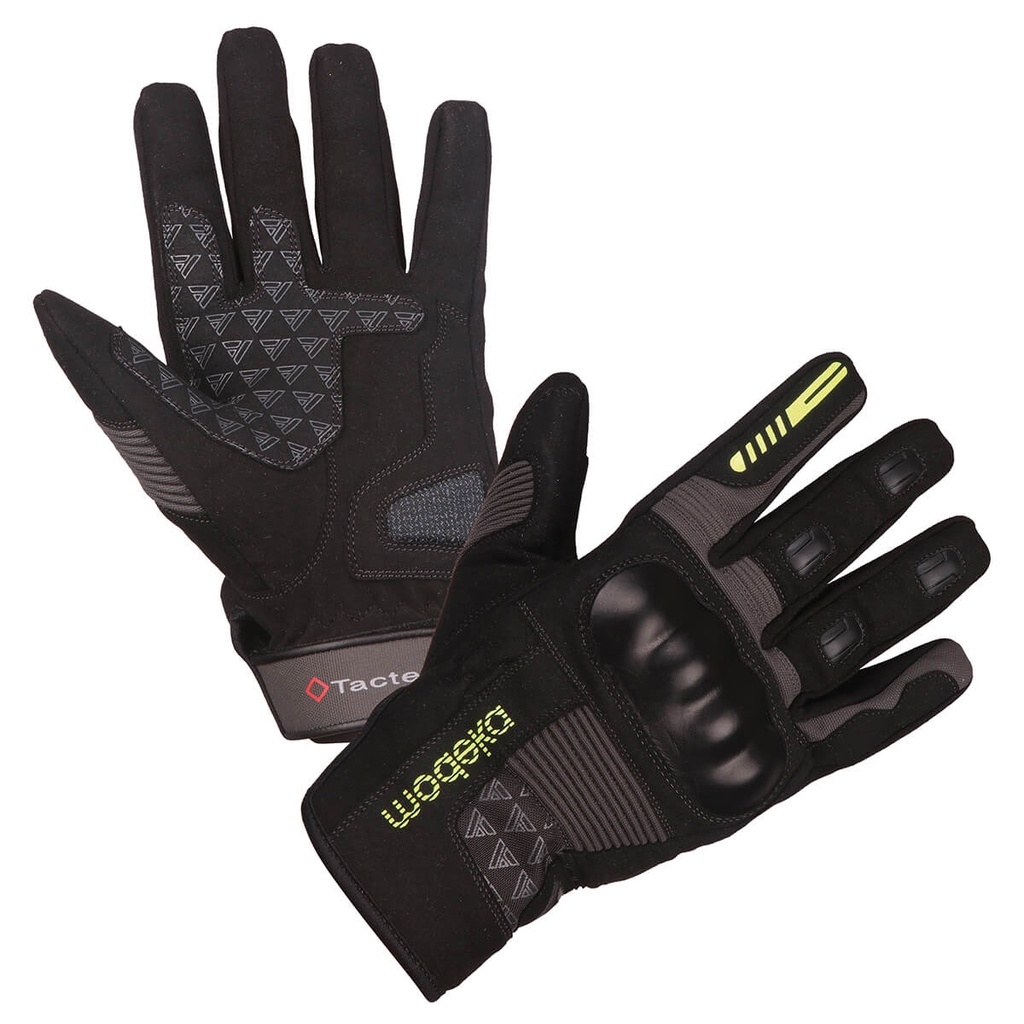 Modeka Guantes Fuego Negro/Gris Oscuro